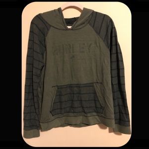 Hurley Womens Large Army Green Hoodie
